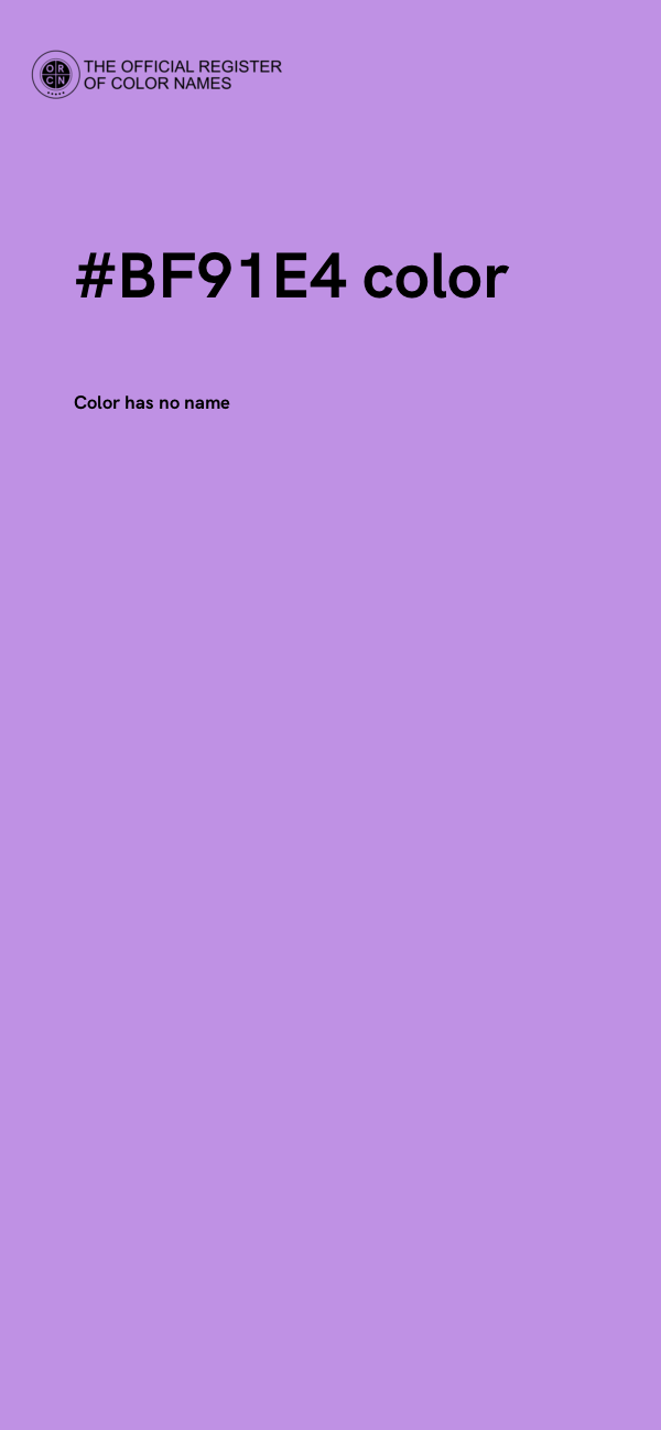 #BF91E4 color image