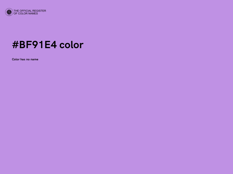 #BF91E4 color image
