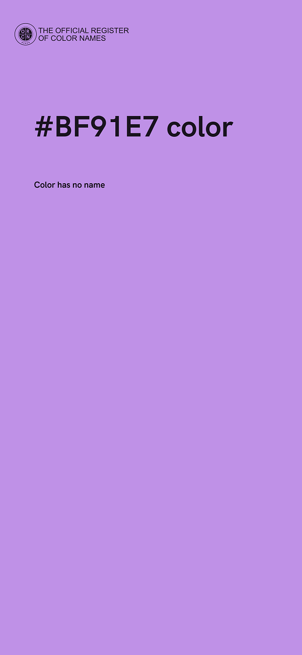 #BF91E7 color image
