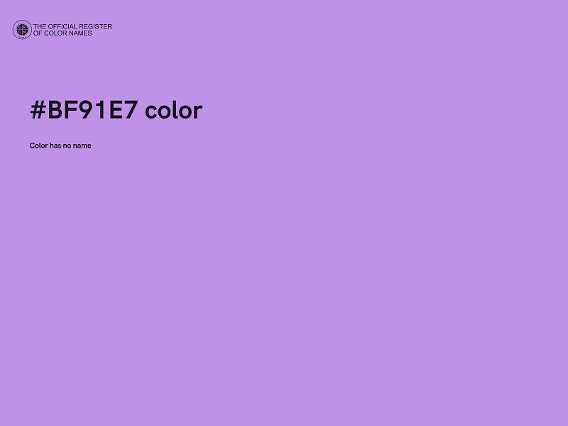 #BF91E7 color image