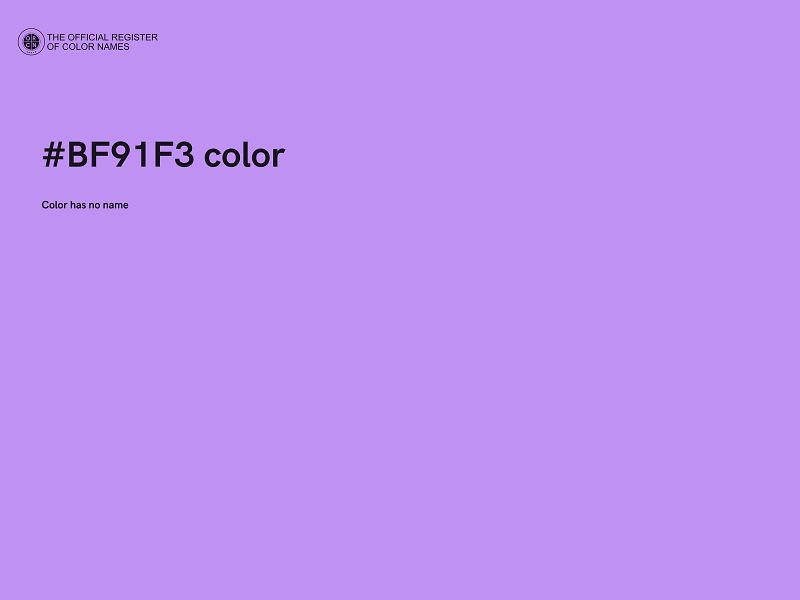 #BF91F3 color image