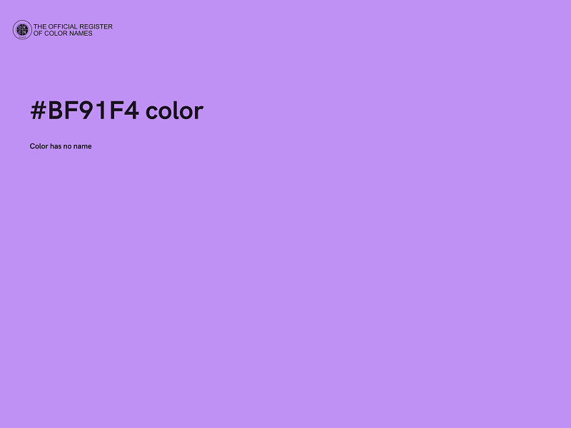 #BF91F4 color image
