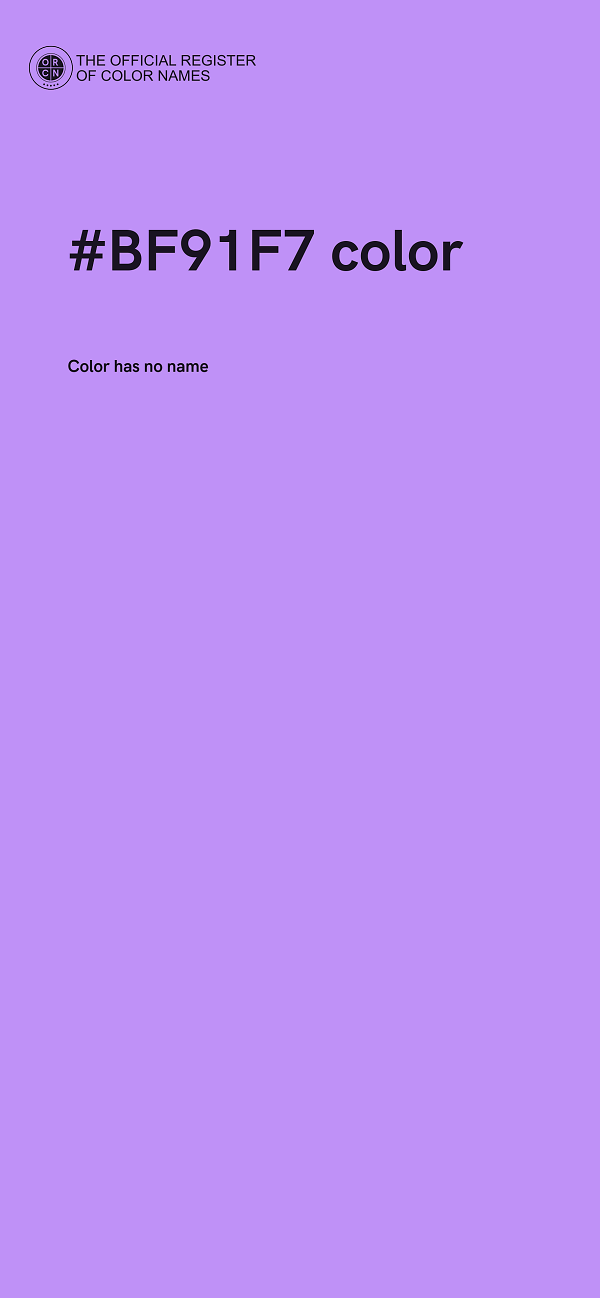 #BF91F7 color image