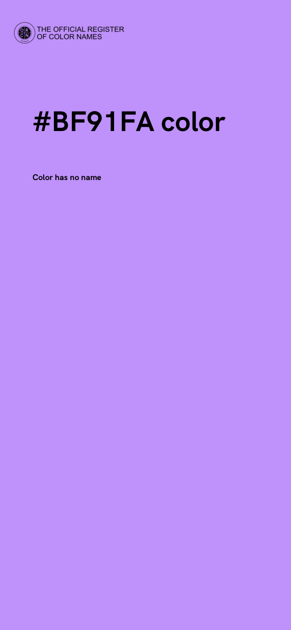#BF91FA color image