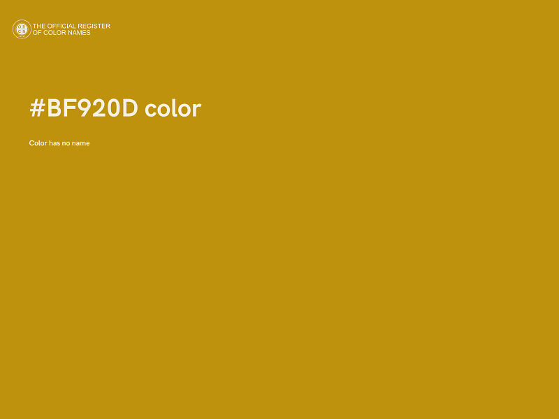 #BF920D color image
