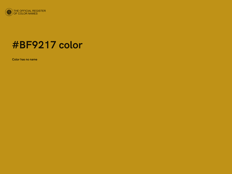 #BF9217 color image