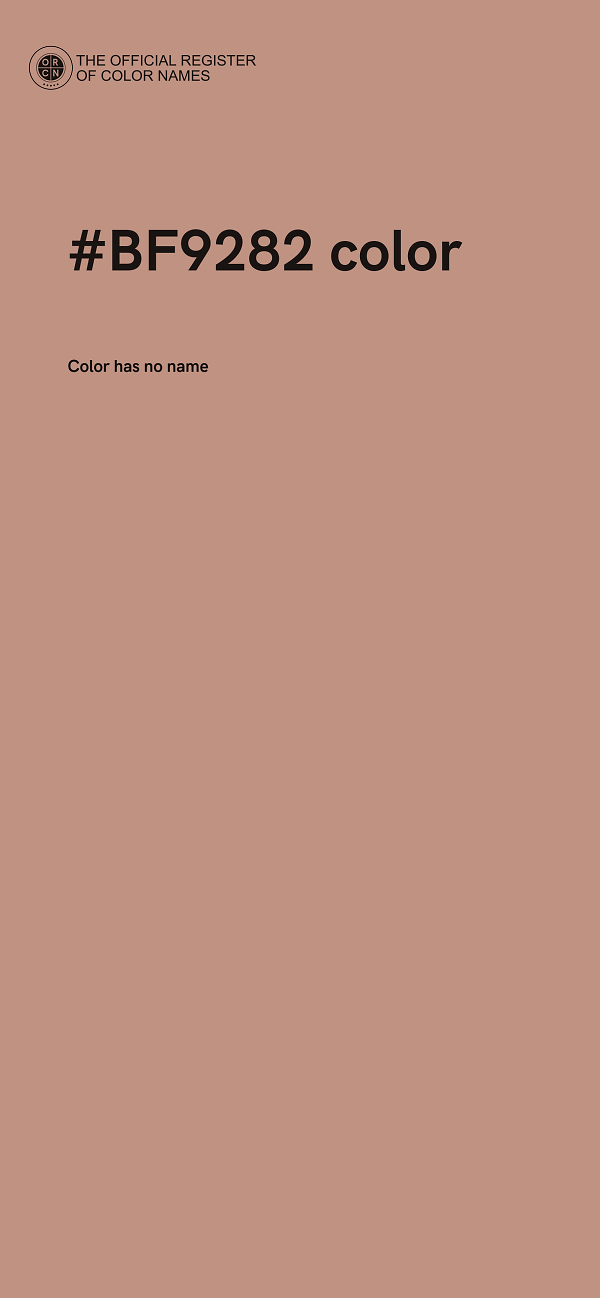 #BF9282 color image