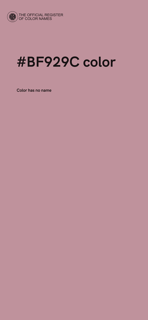 #BF929C color image