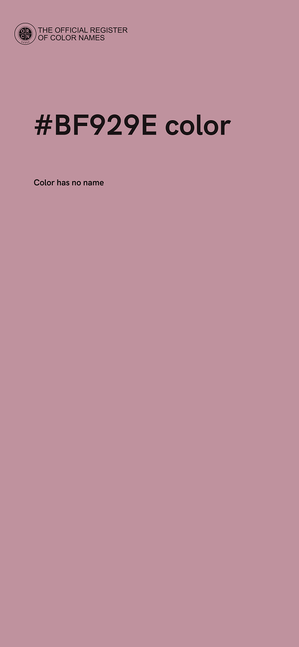 #BF929E color image