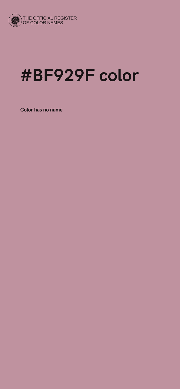 #BF929F color image