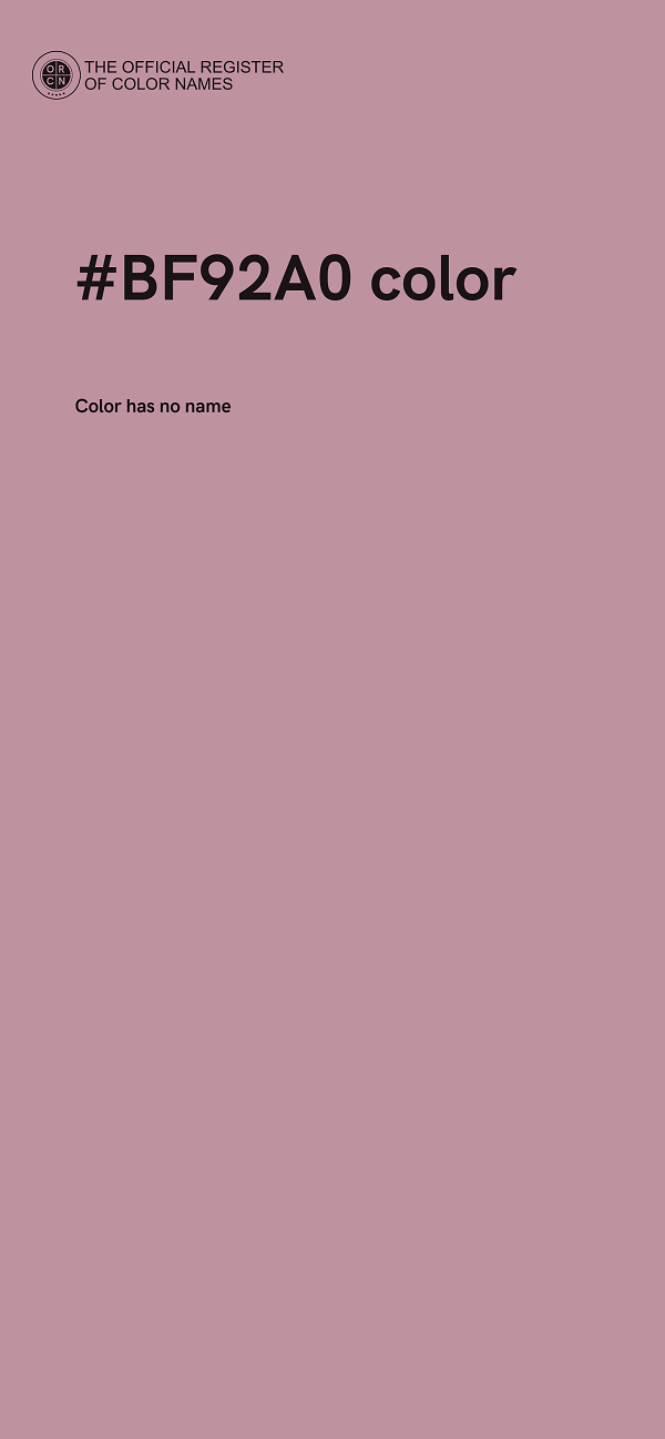 #BF92A0 color image