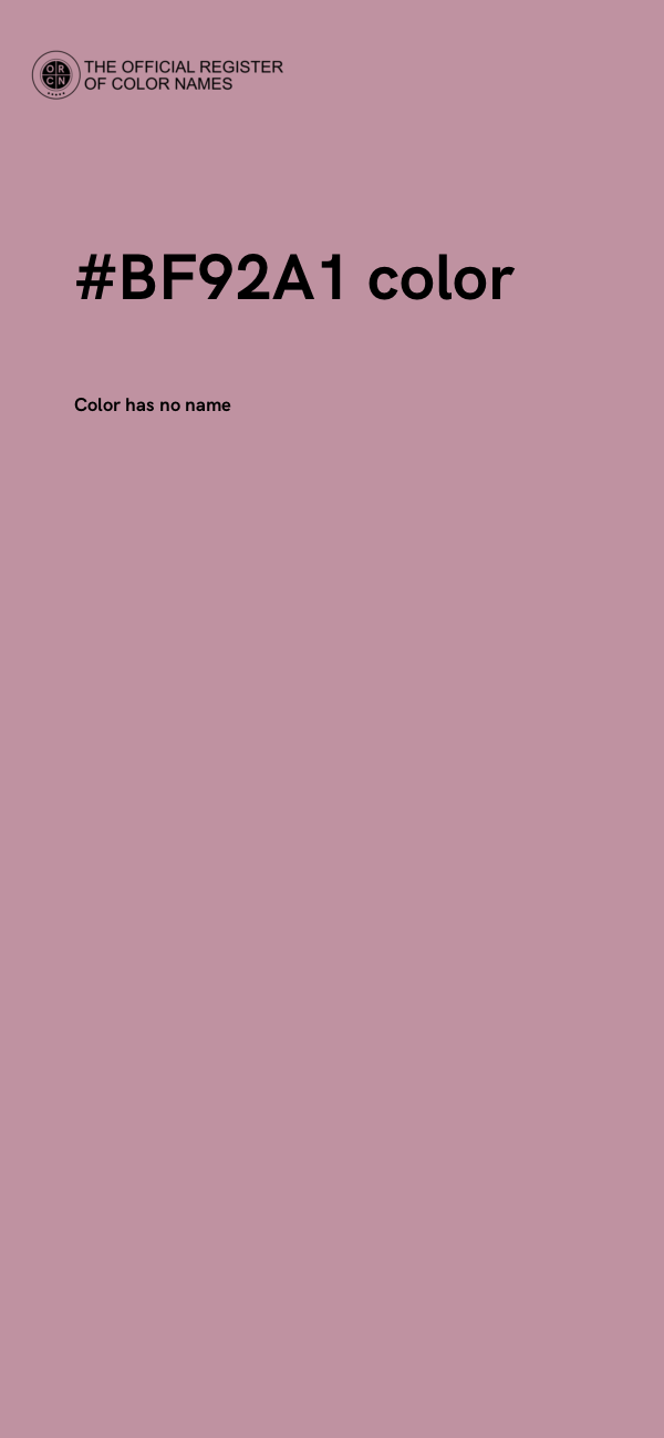 #BF92A1 color image