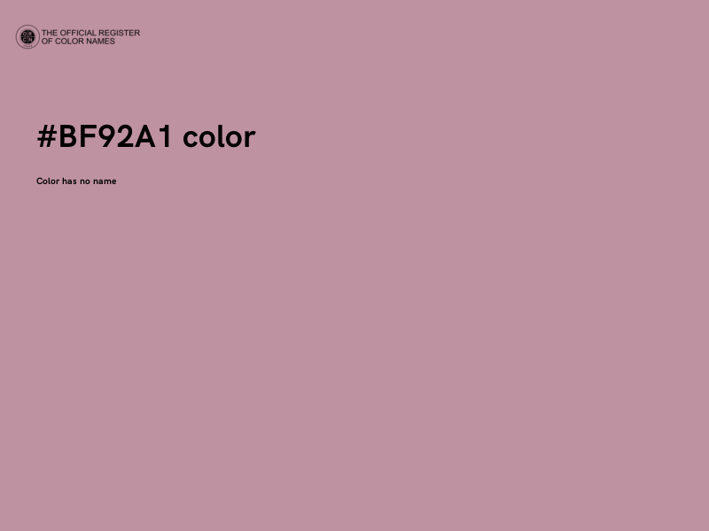 #BF92A1 color image