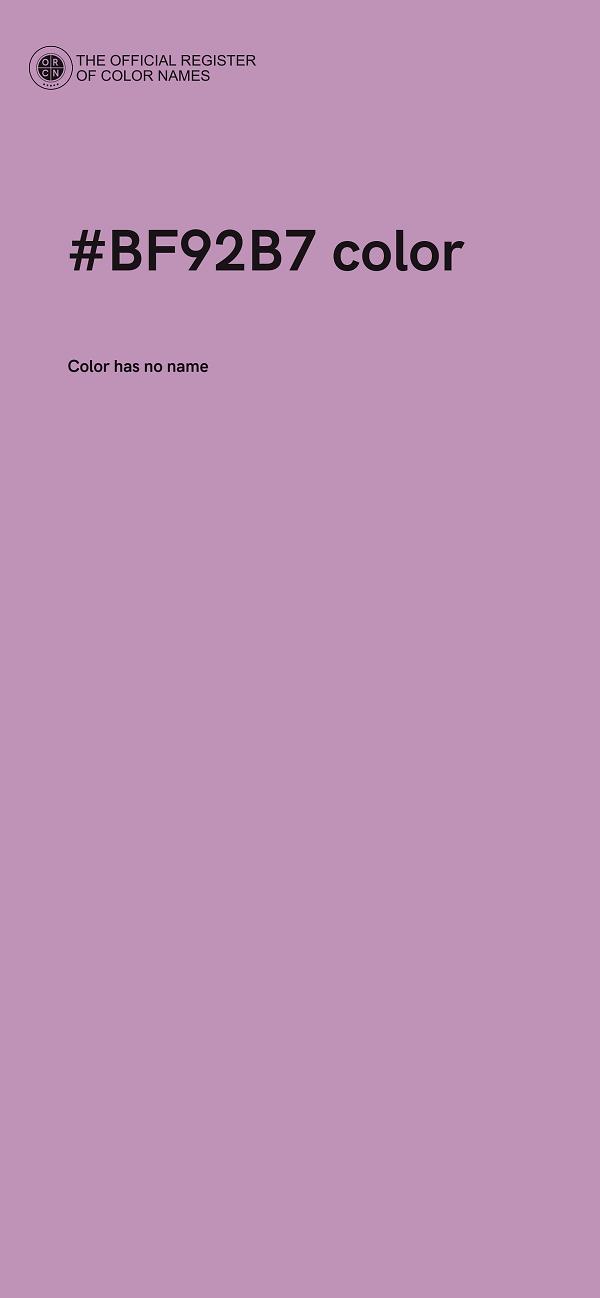 #BF92B7 color image