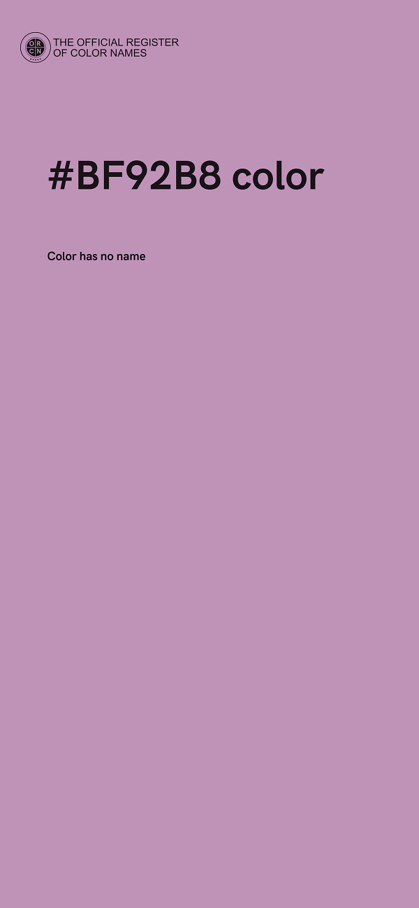 #BF92B8 color image