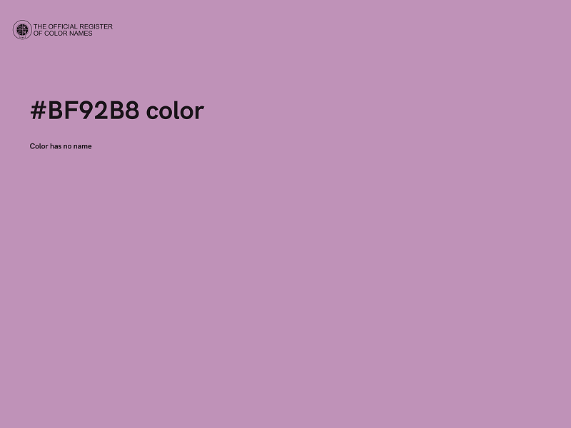 #BF92B8 color image