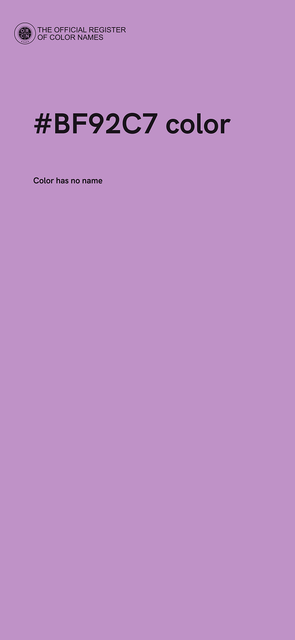 #BF92C7 color image
