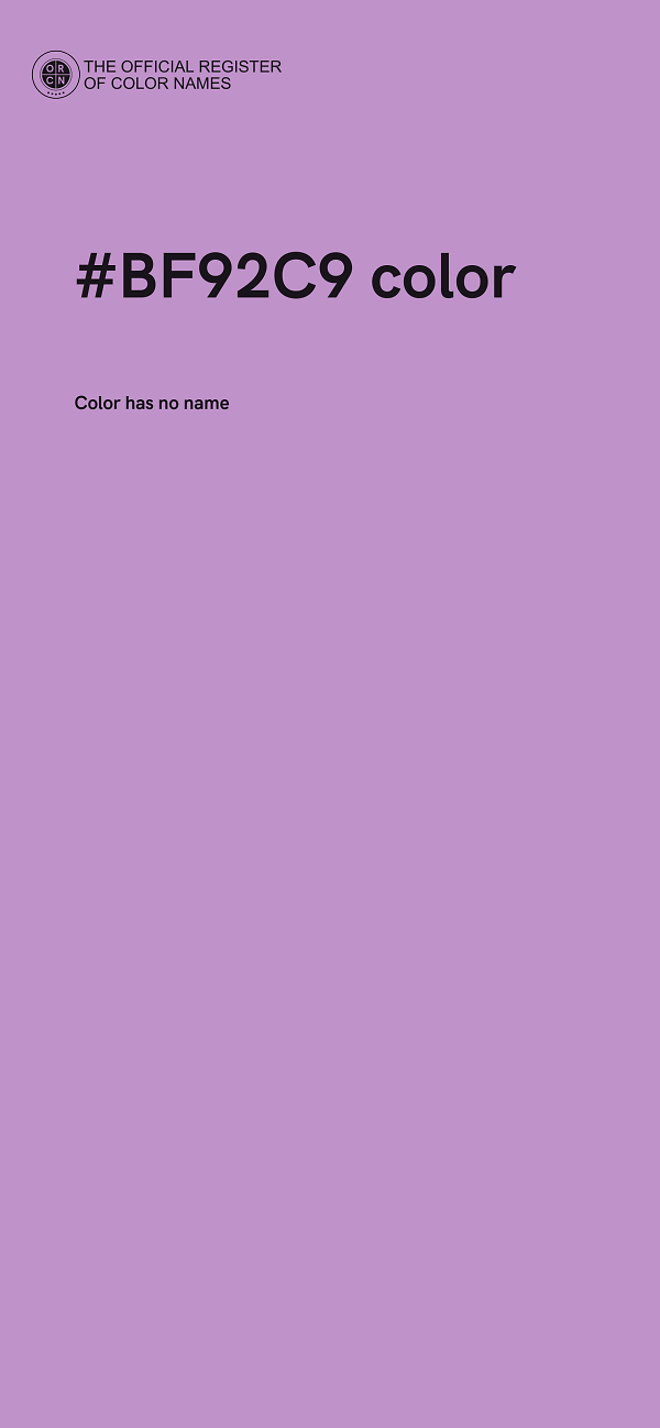 #BF92C9 color image