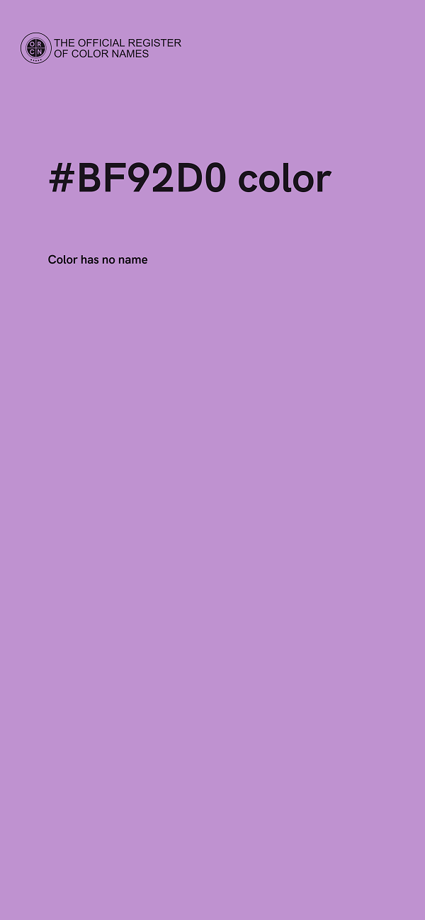 #BF92D0 color image