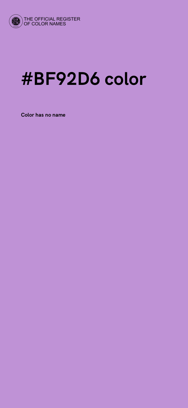 #BF92D6 color image
