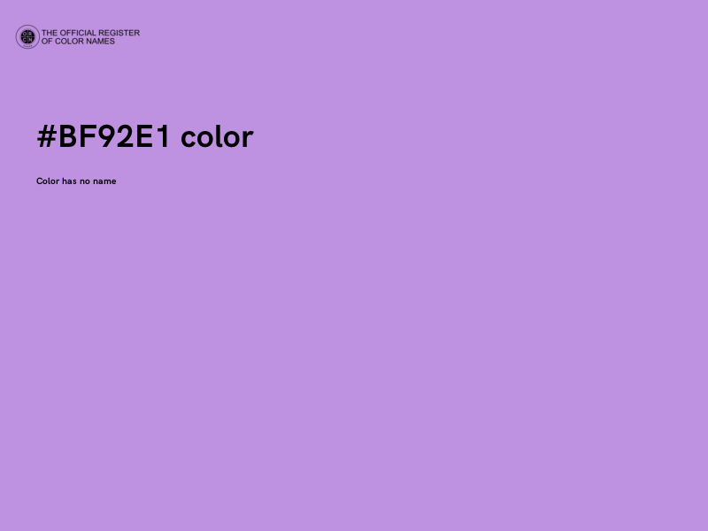 #BF92E1 color image