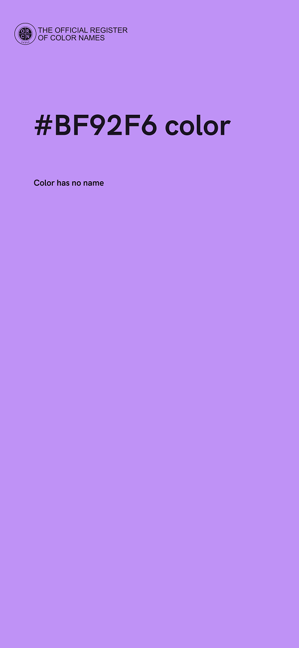 #BF92F6 color image