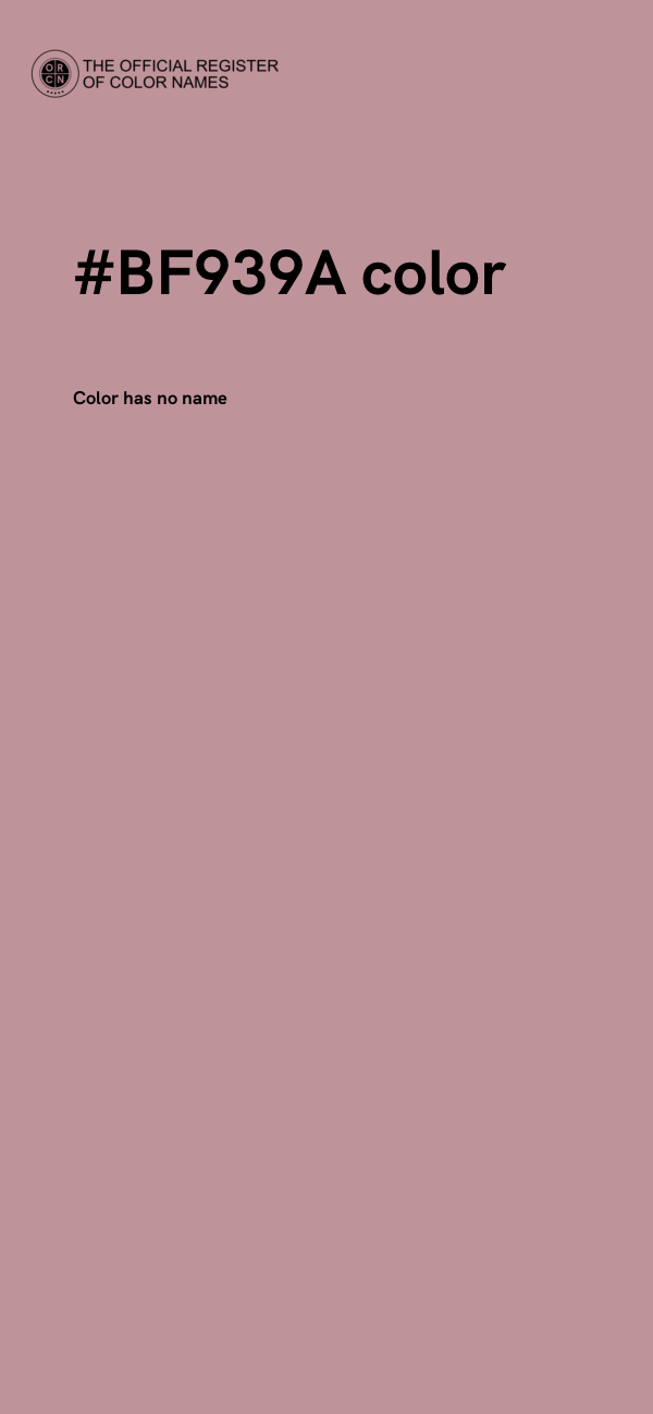 #BF939A color image