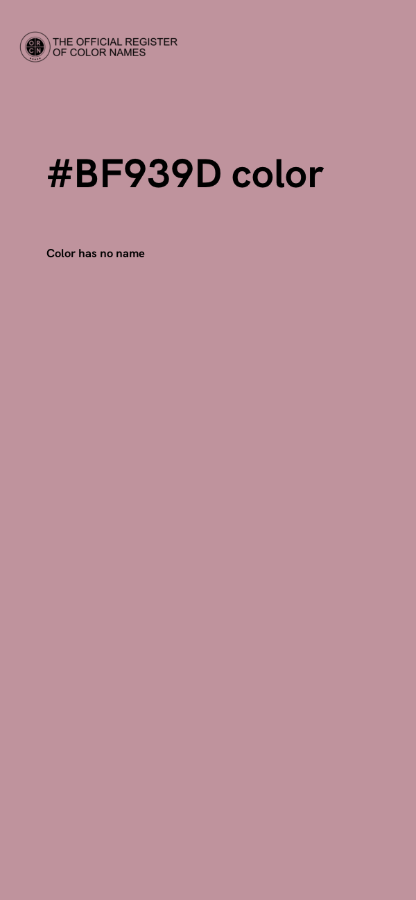#BF939D color image