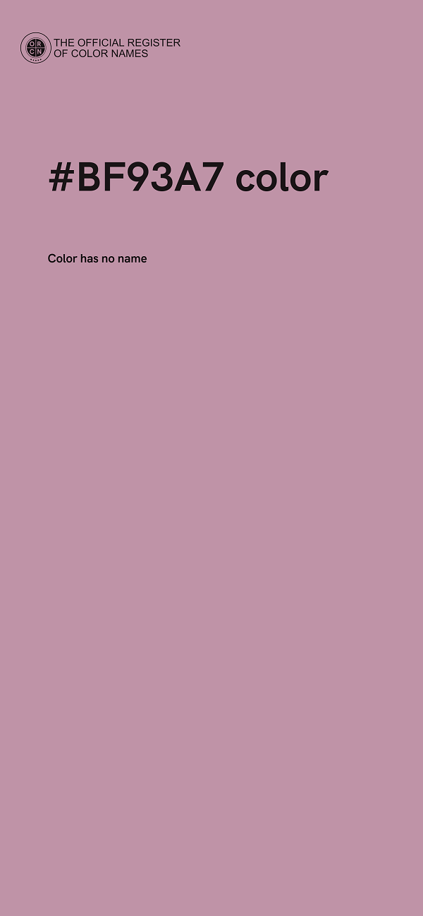 #BF93A7 color image