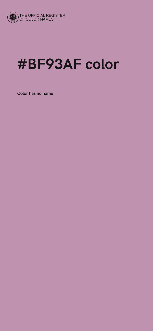 #BF93AF color image
