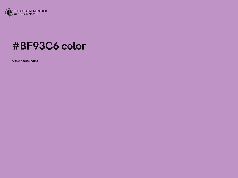#BF93C6 color image