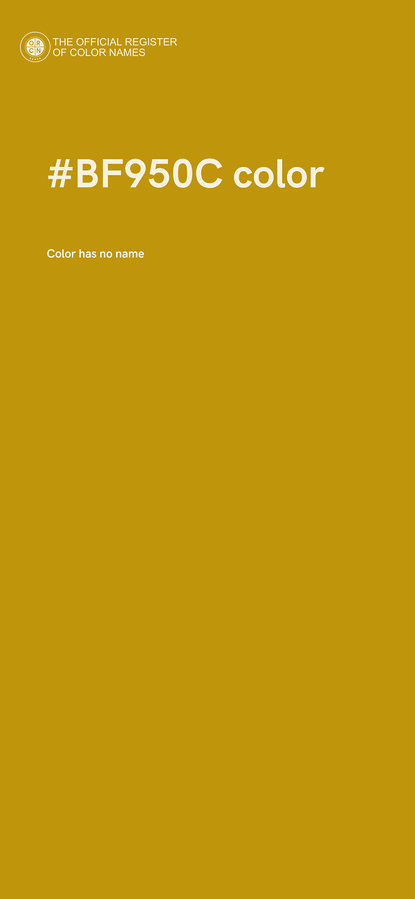 #BF950C color image