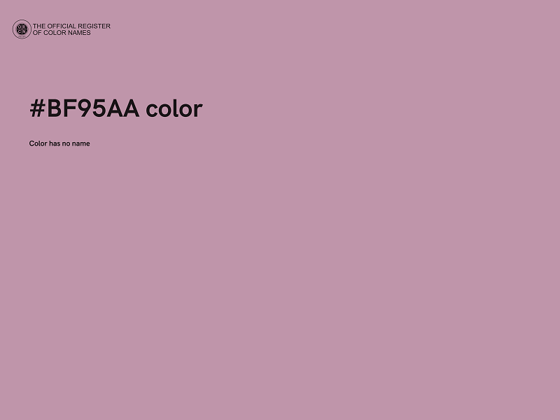 #BF95AA color image