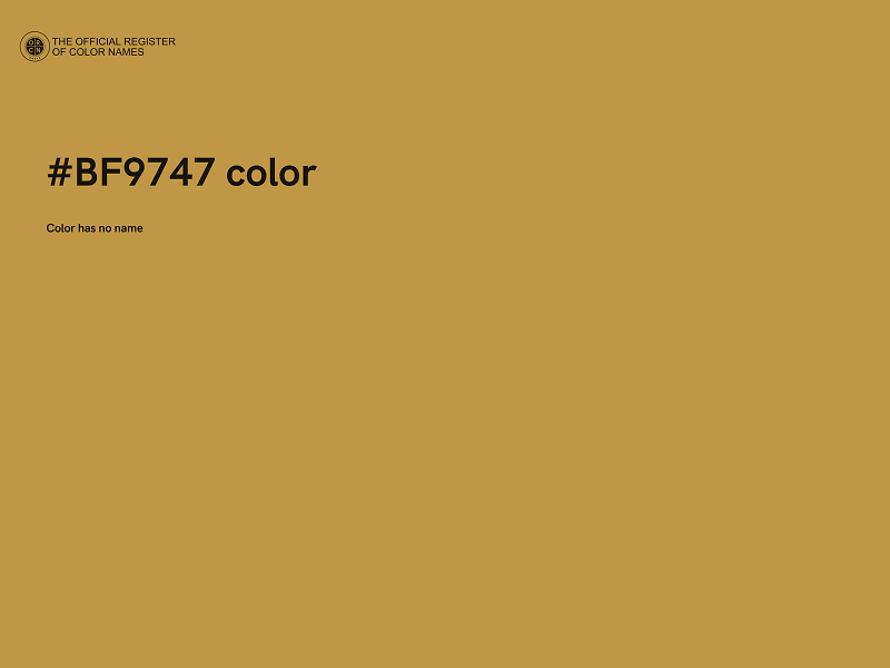 #BF9747 color image