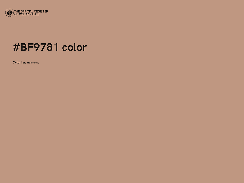 #BF9781 color image