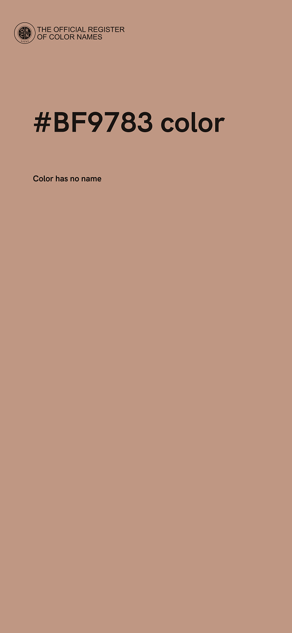 #BF9783 color image