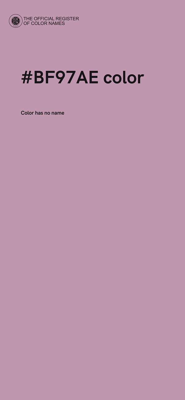 #BF97AE color image
