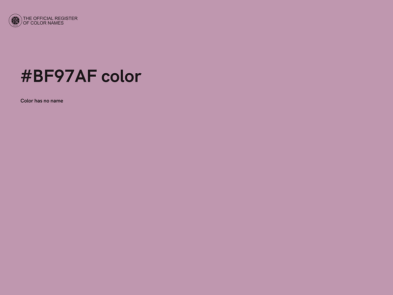 #BF97AF color image