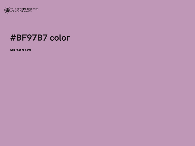 #BF97B7 color image