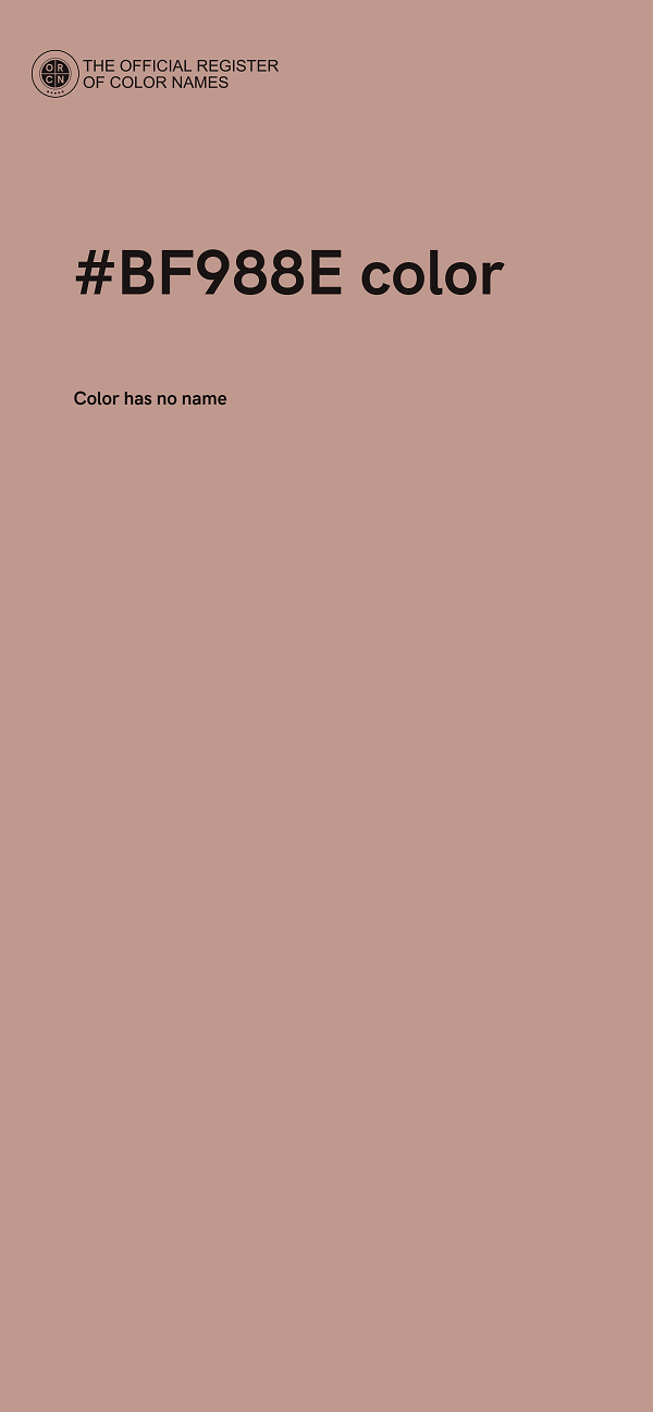 #BF988E color image