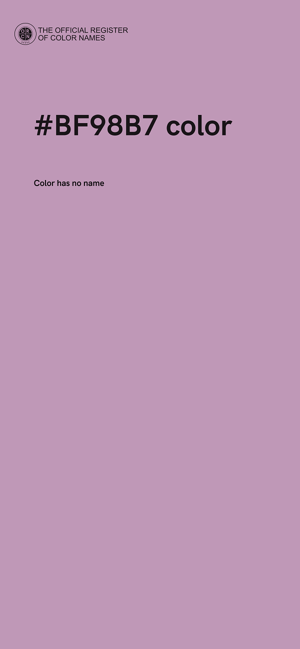 #BF98B7 color image