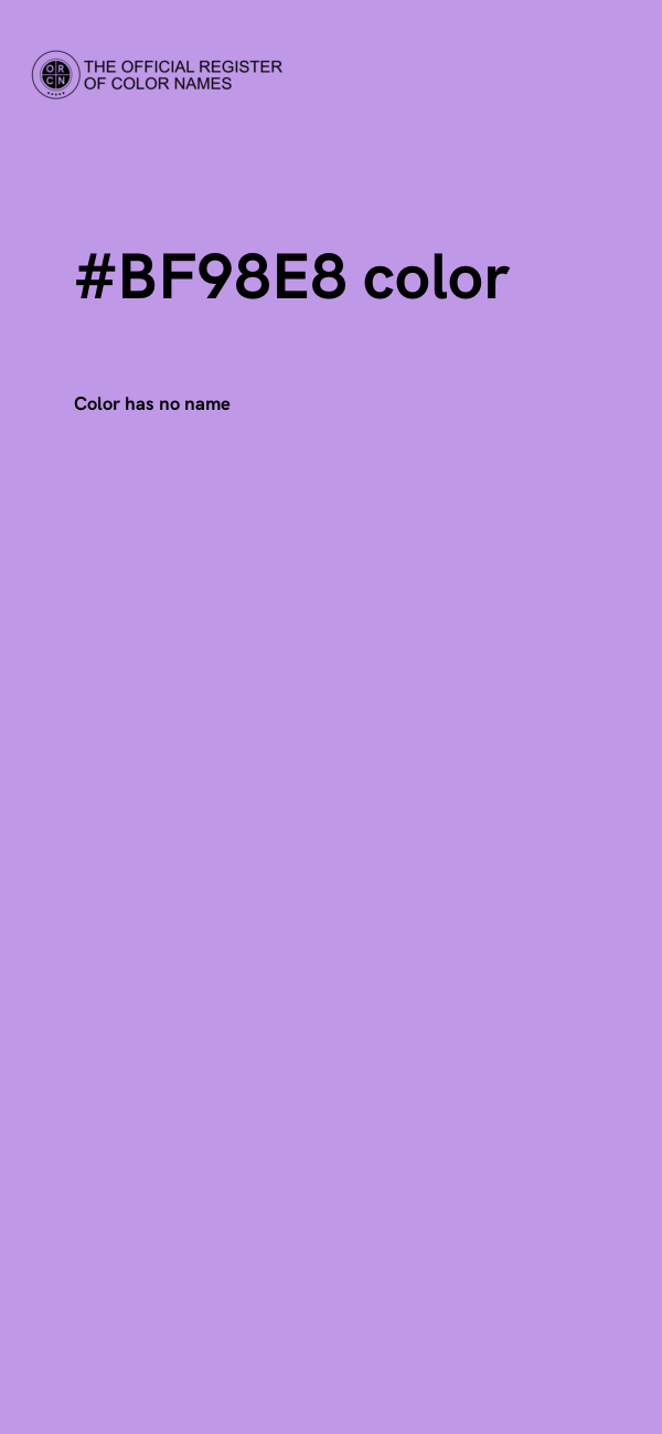 #BF98E8 color image