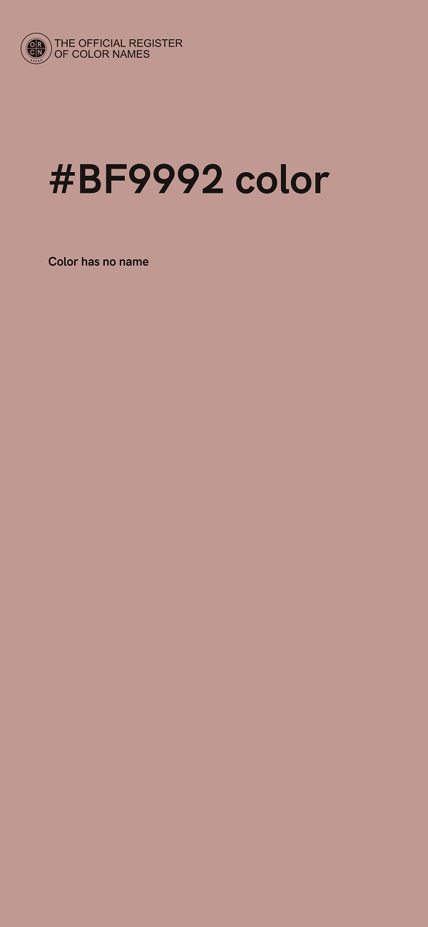 #BF9992 color image