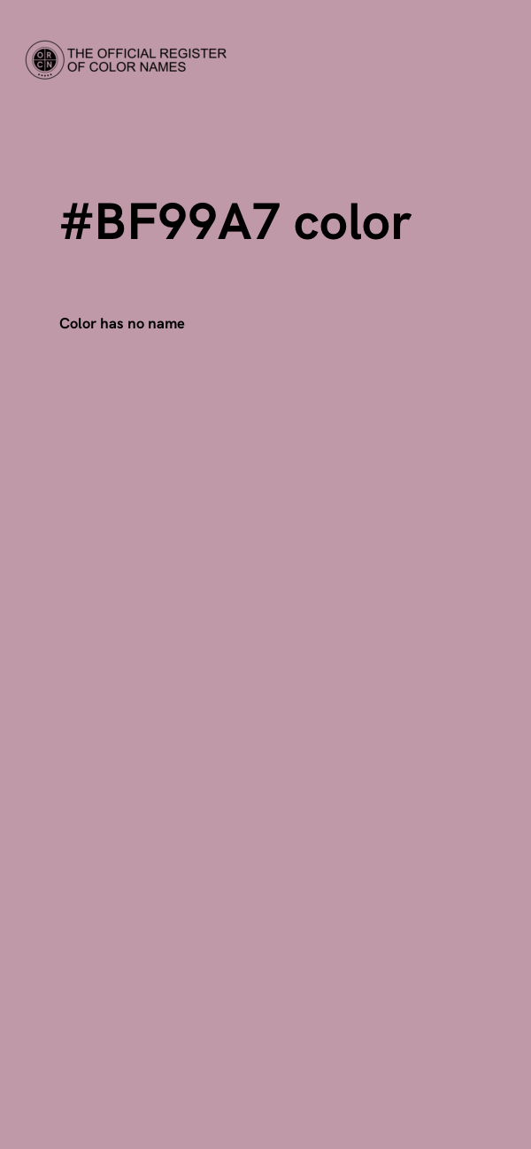 #BF99A7 color image