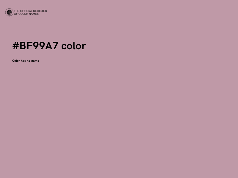 #BF99A7 color image