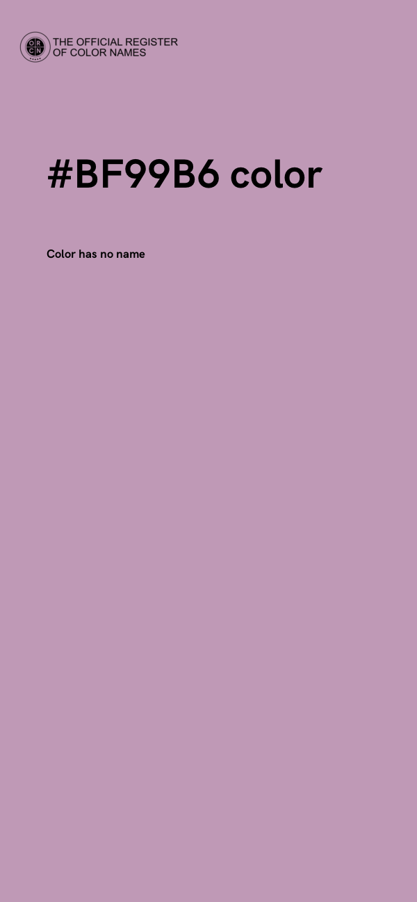 #BF99B6 color image