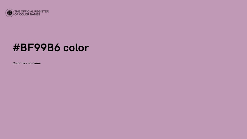 #BF99B6 color image