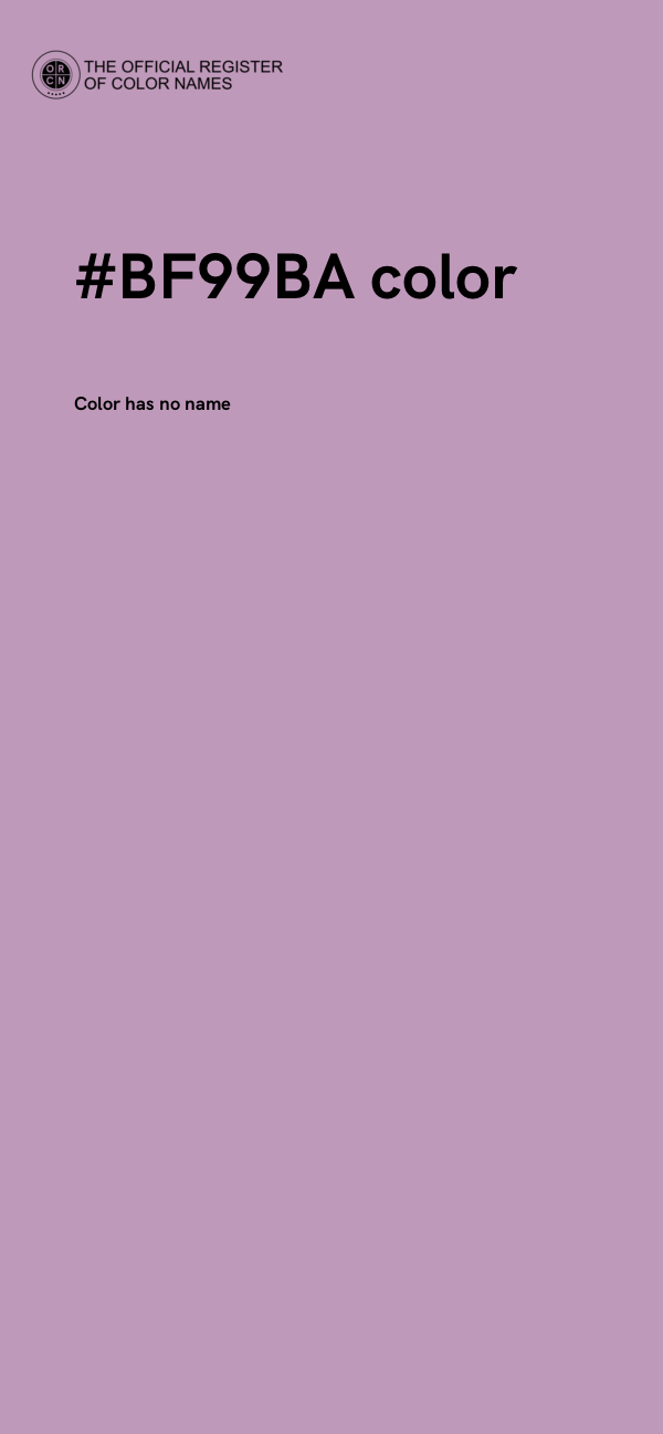 #BF99BA color image