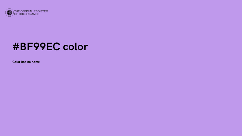 #BF99EC color image