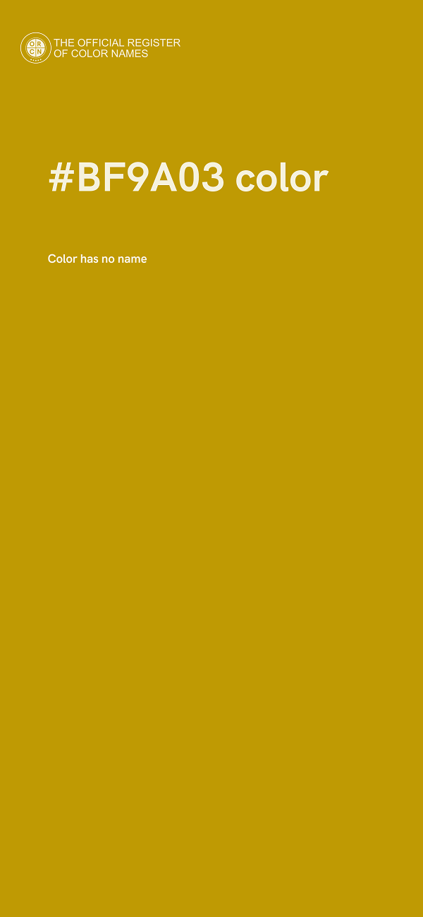 #BF9A03 color image
